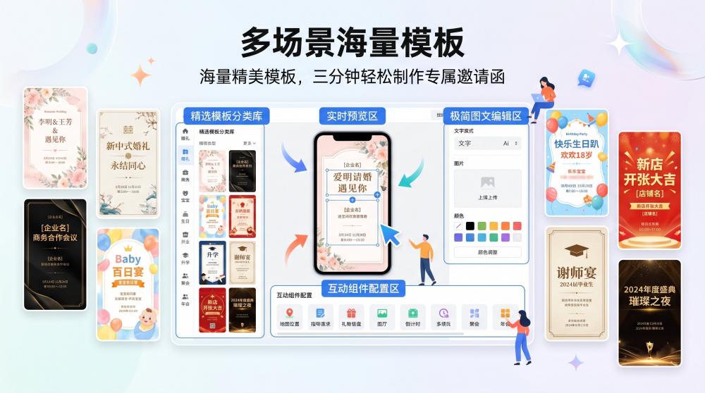 企业全年活动不用反复做请柬！批量定制高效省钱，省心拿捏全年营销